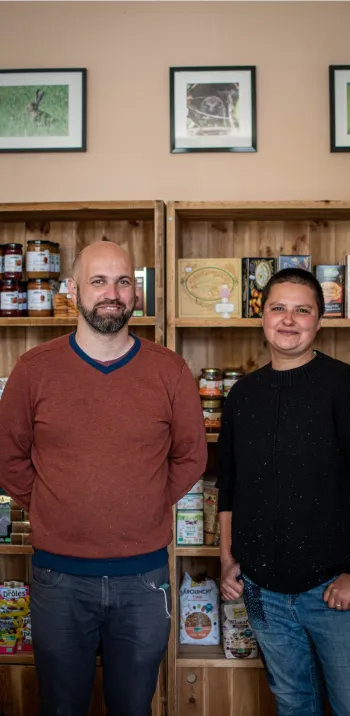 Thomas et Ruta à l'Épicerie du Coing