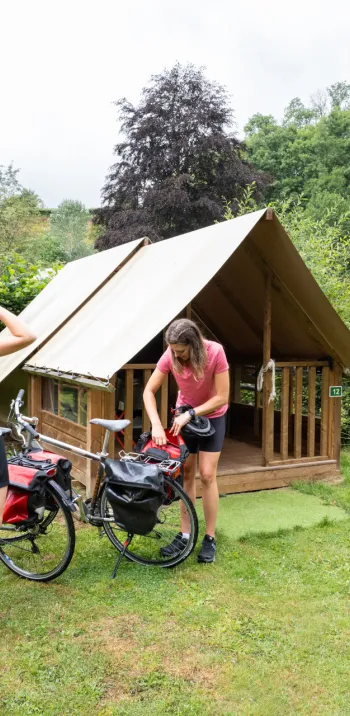Tente cabane "Accueil Vélo"