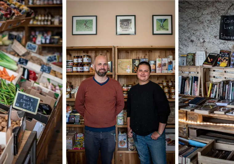 Thomas et Ruta à l'Épicerie du Coing