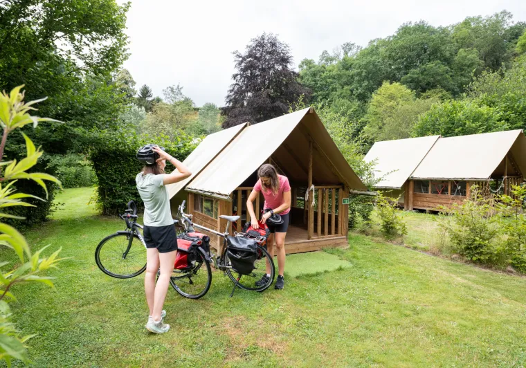 Tente cabane "Accueil Vélo"
