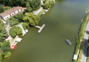 Vue aérienne du Marais Poitevin à Vix