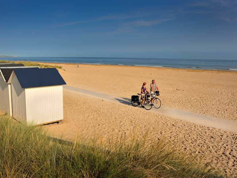 Pages et cabines de plages à Ouistreham